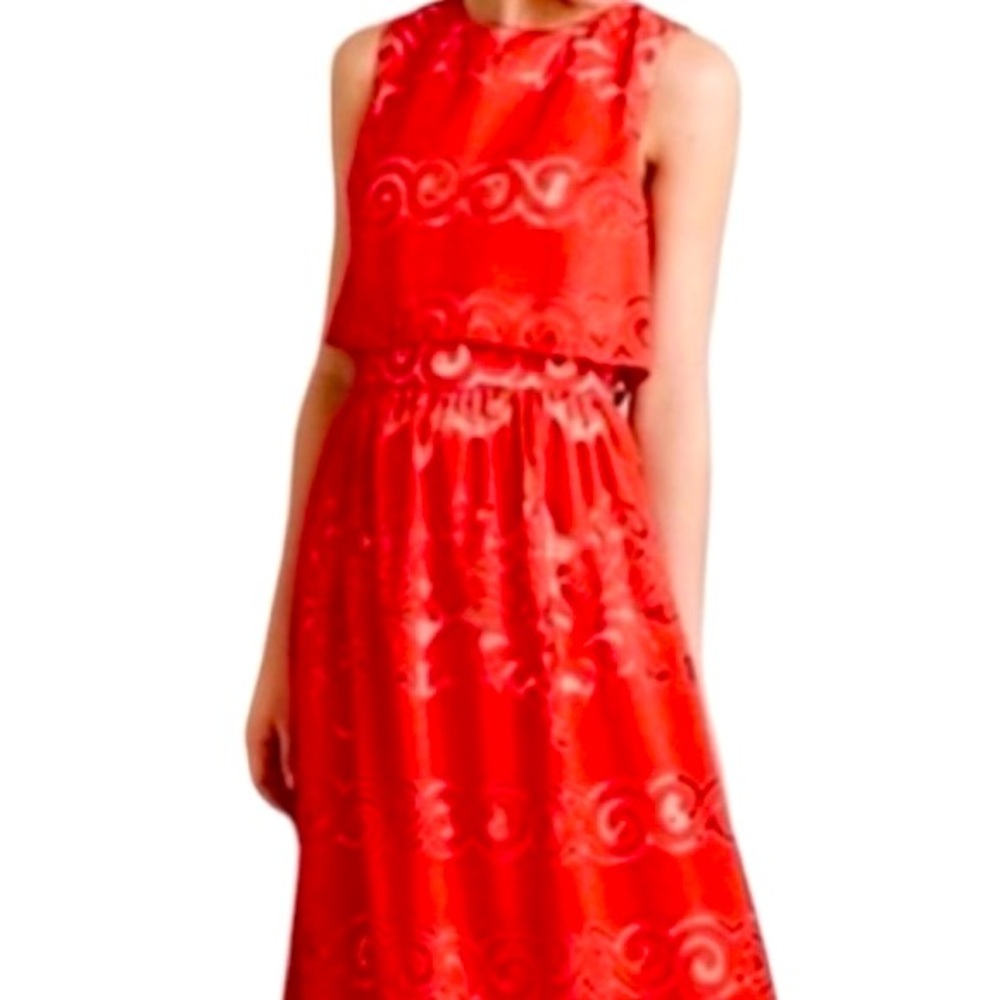 Long red formal dress